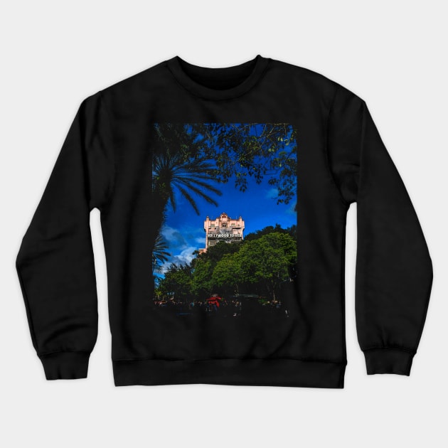 Hollywood Tower Hotel Crewneck Sweatshirt by swgpodcast